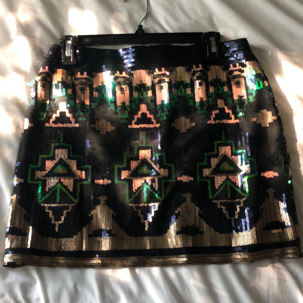 Multicolor sequin miniskirt